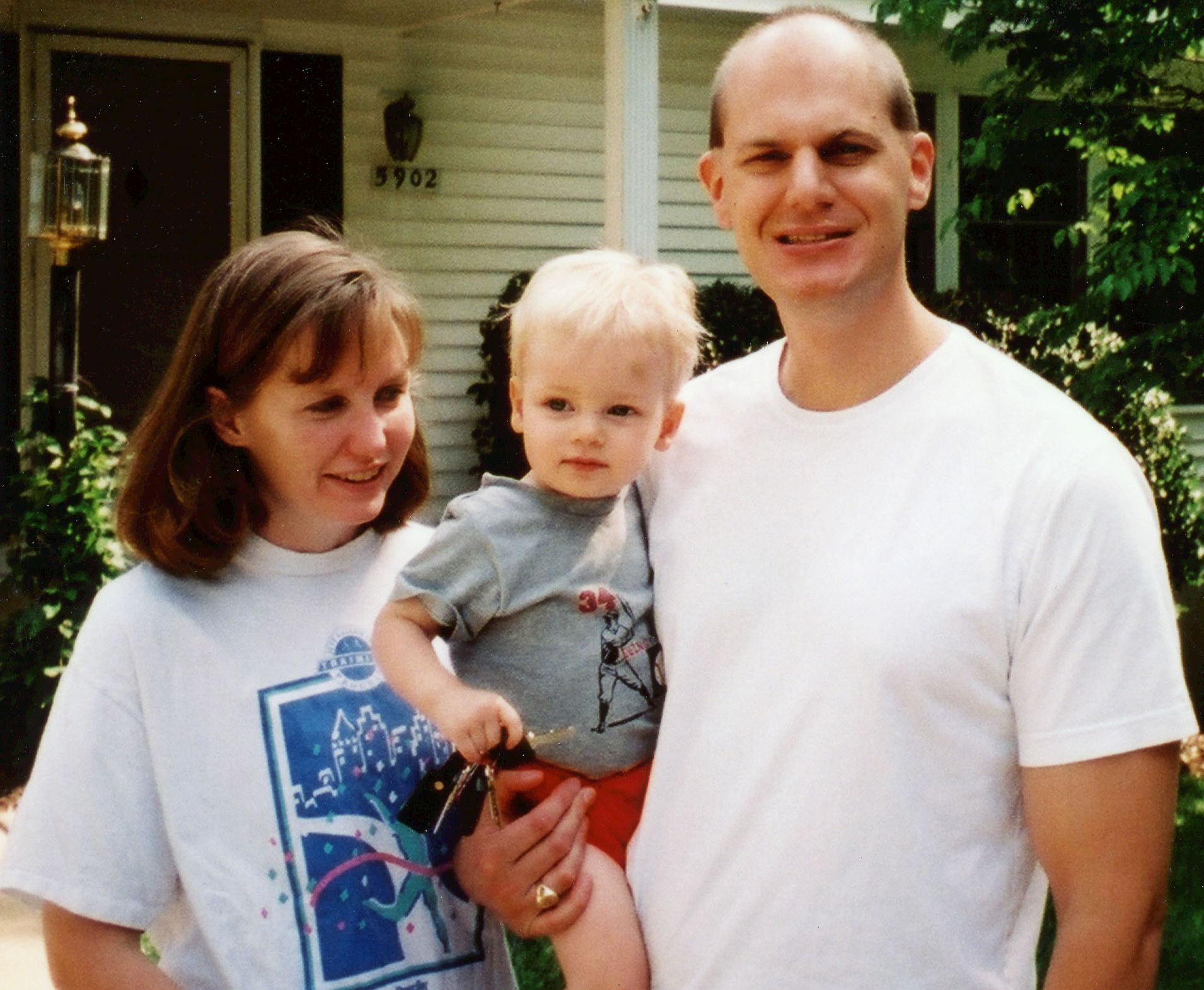 The author, Tom Mayer, his wife Laura and young son Liam
