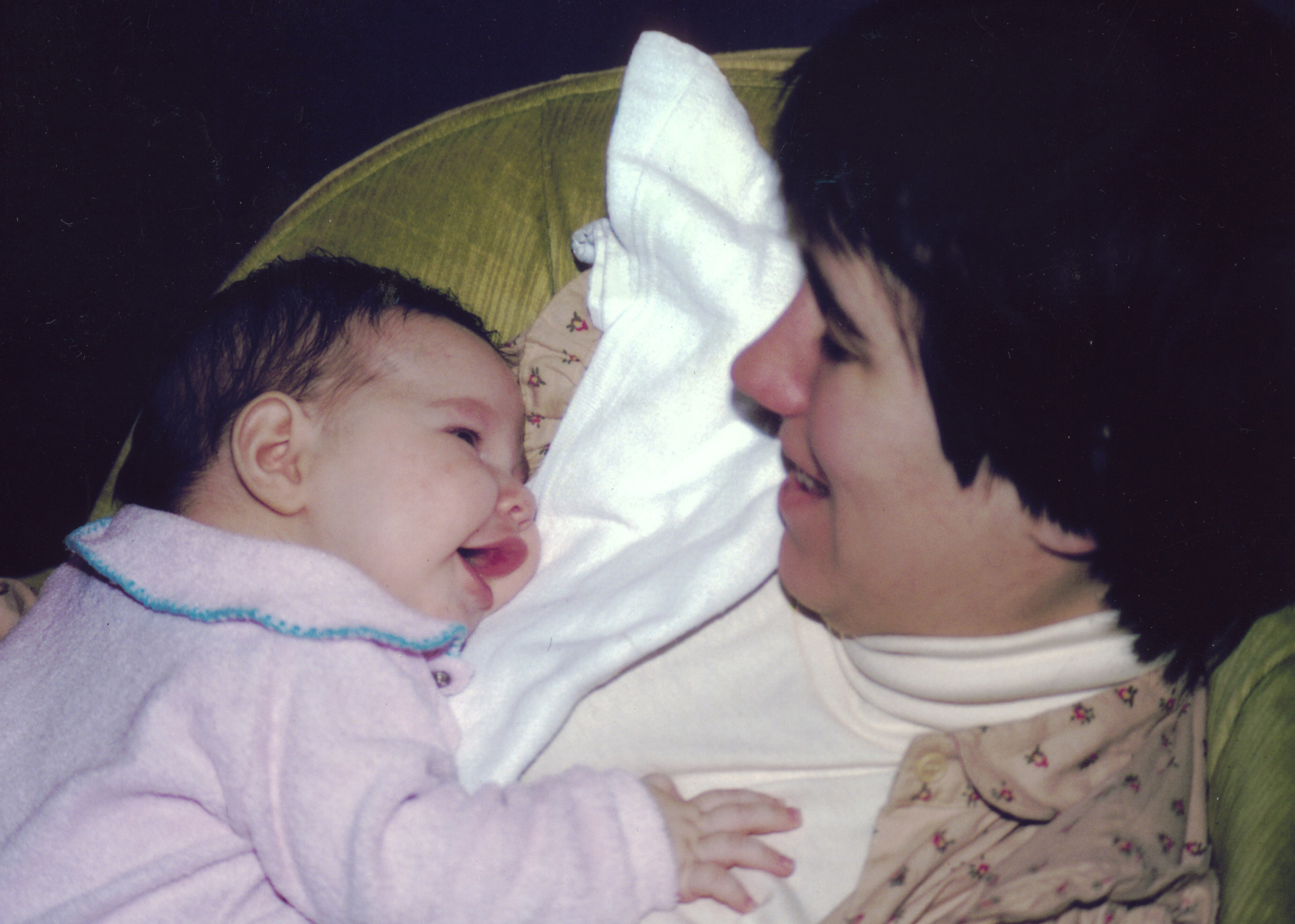 Mom and baby gazing at each other