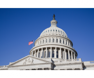 Image is a photo of the dome of the U.S. Capitol building.